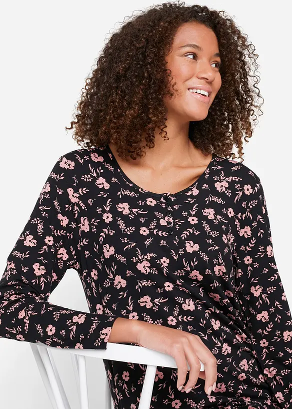 Lange shirt tuniek in een viscosemix, bonprix