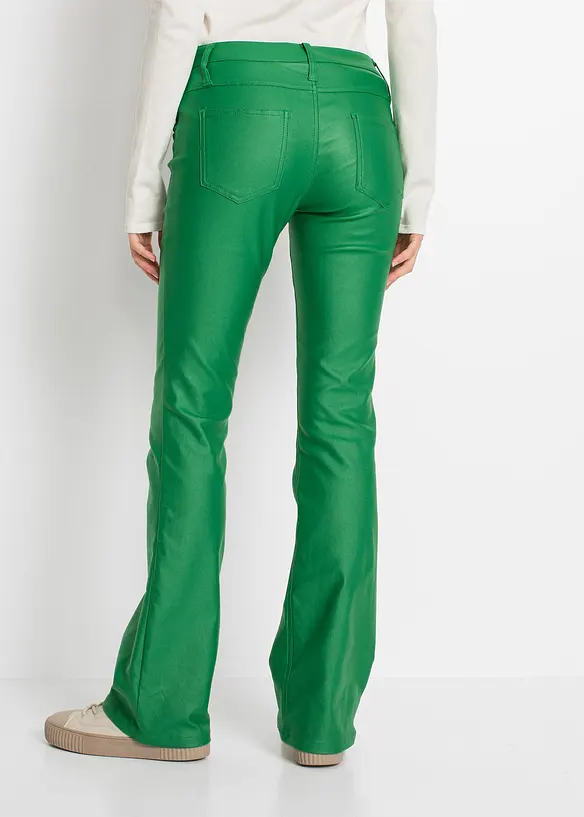 Imitatieleren flared broek, RAINBOW