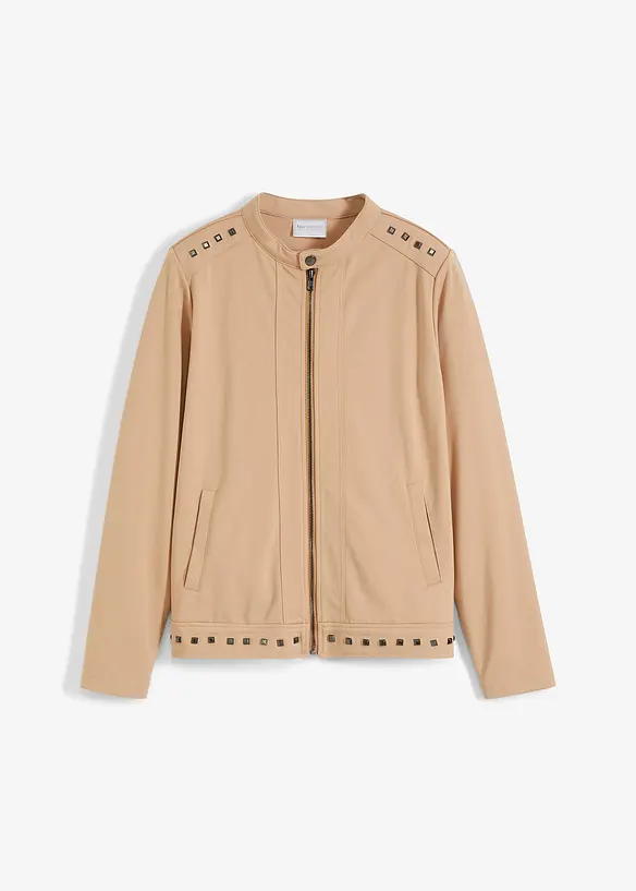 Sweatvest met studs, bonprix