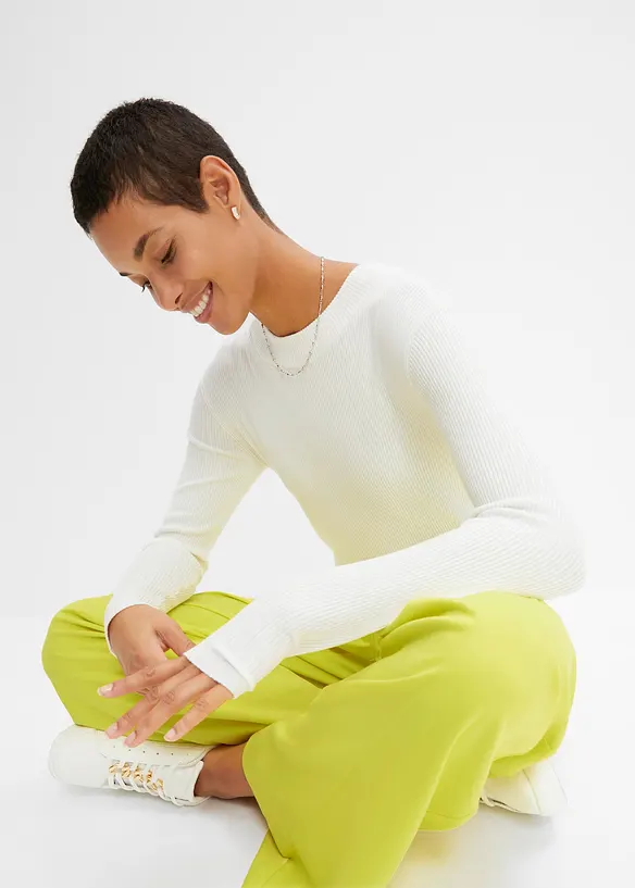 Broek met wijde pijpen, bonprix