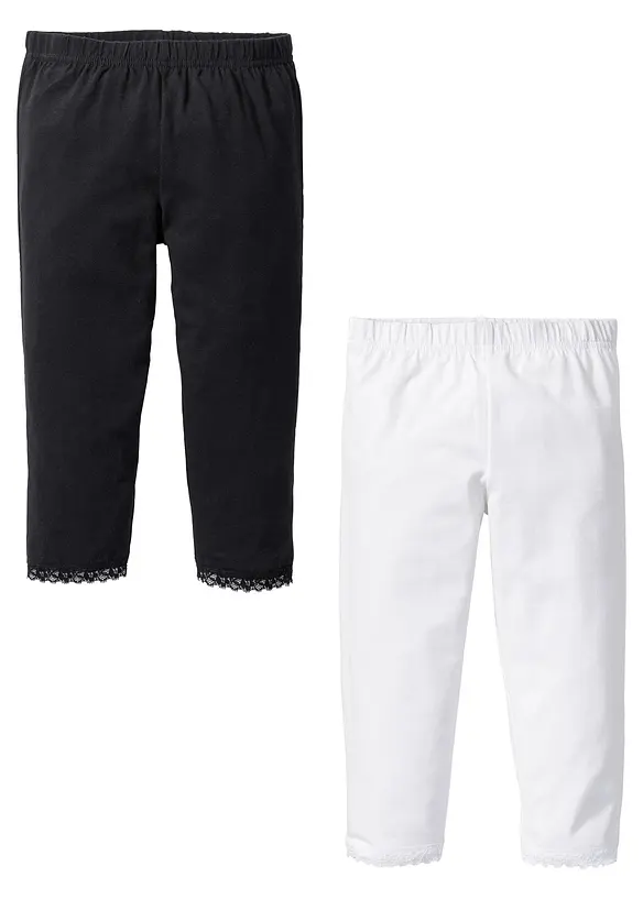 Capri legging met biologisch katoen (set van 2), bonprix