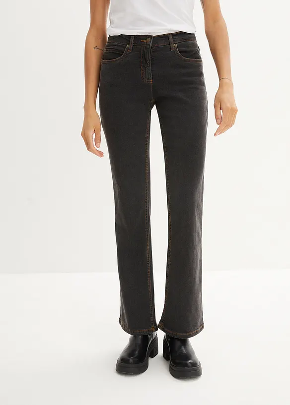 High waist stretch jeans, bootcut, bonprix