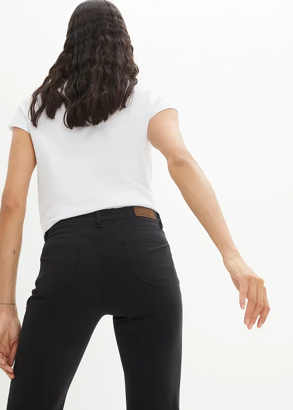 Stretch jeans mid waist, straight, bonprix