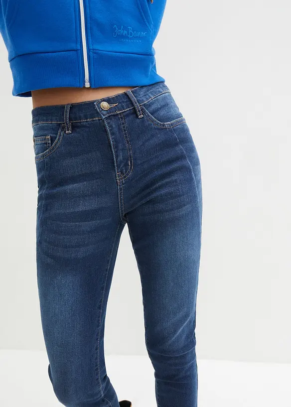 Slim fit ultrasoft 7/8 jeans, bonprix