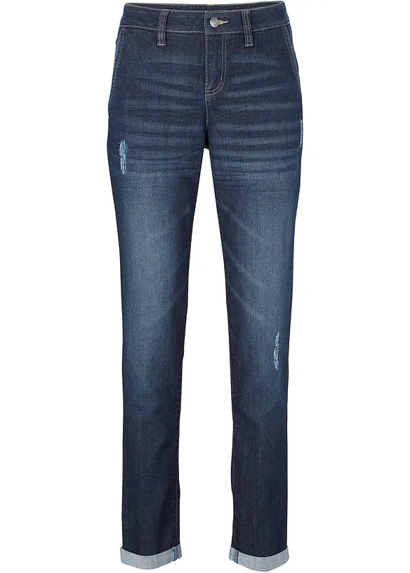 Comfort stretch boyfriend jeans, mid waist, bonprix