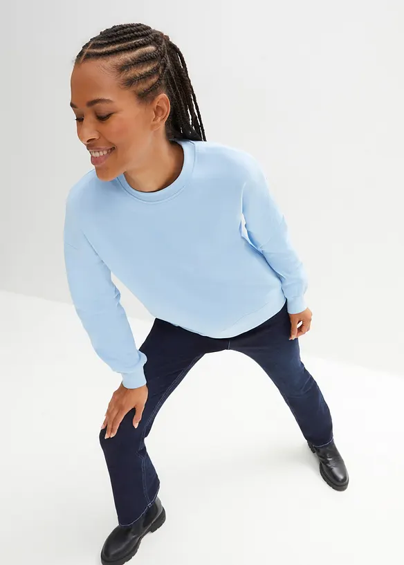 Oversized sweater van katoen, bonprix