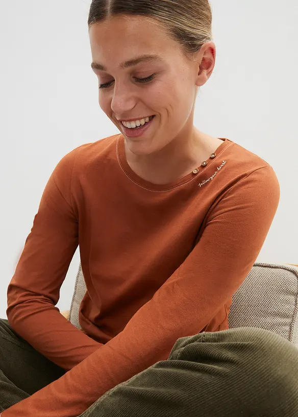 Longsleeve met sierknopen, bonprix