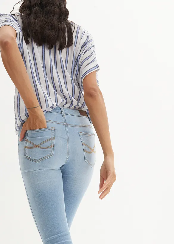 Skinny stretch jeans met mid waist, bonprix