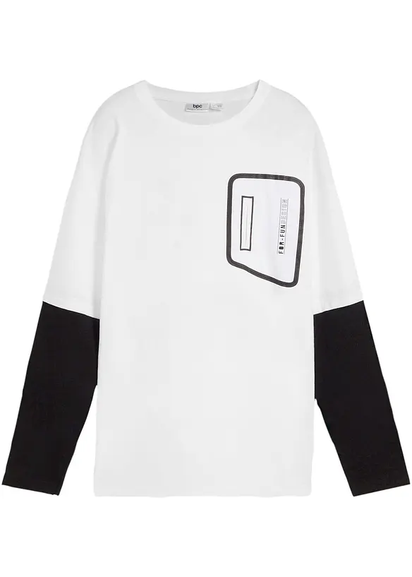 Jongens layershirt van biologisch katoen, lange mouw, bpc bonprix collection