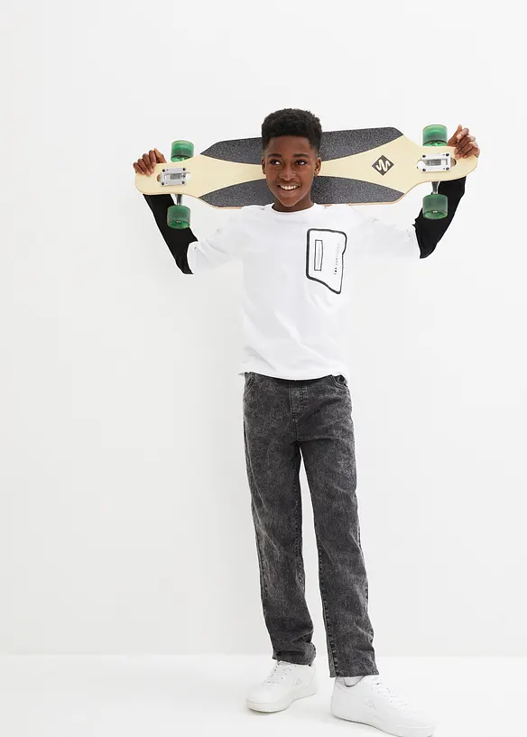 Jongens layershirt van biologisch katoen, lange mouw, bpc bonprix collection