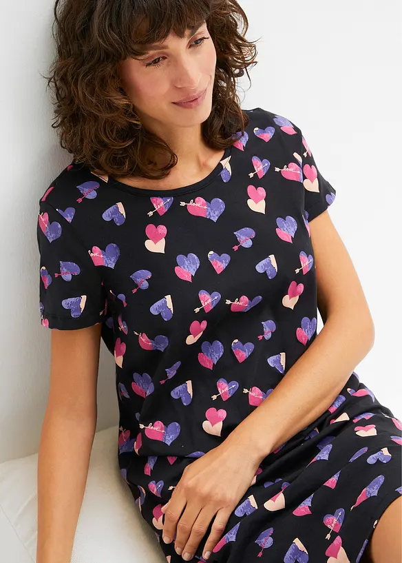 Kort nachthemd van biologisch katoen, bonprix