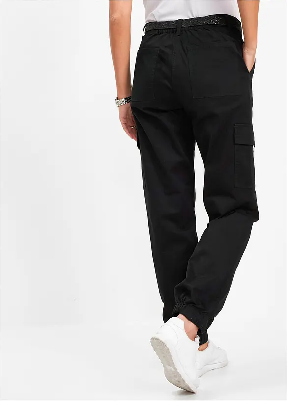 Cargo broek met stretch van katoen, bonprix