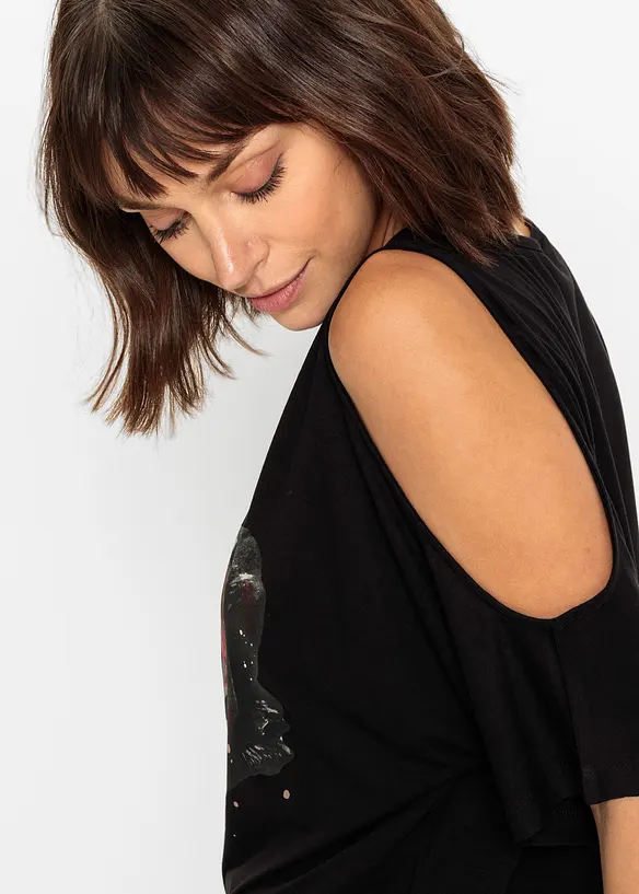 Cold shoulder shirt van viscose, bonprix