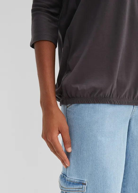 Oversized shirt in een viscosemix, bonprix