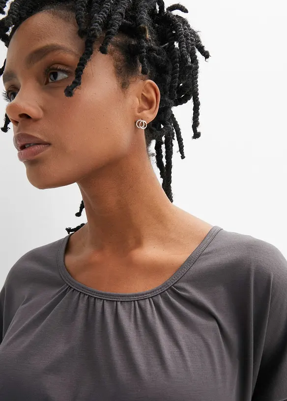 Oversized shirt in een viscosemix, bonprix