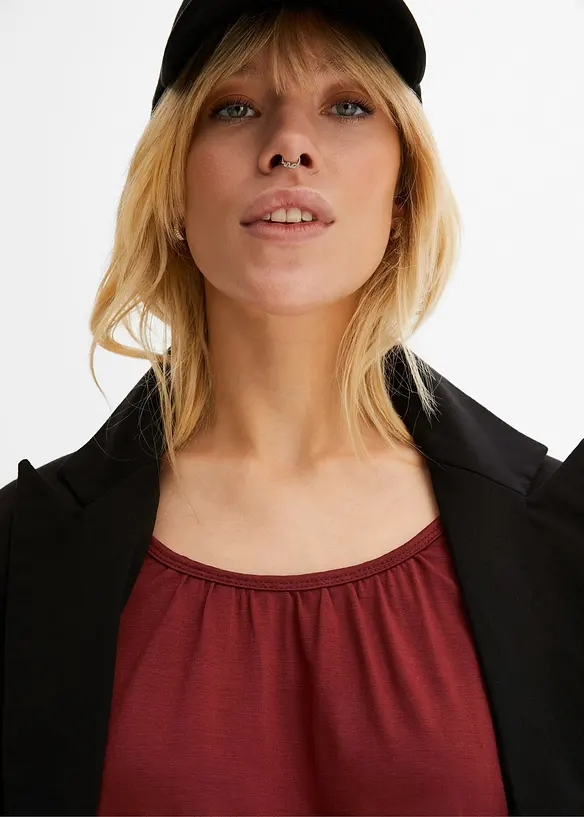 Oversized shirt in een viscosemix, bonprix