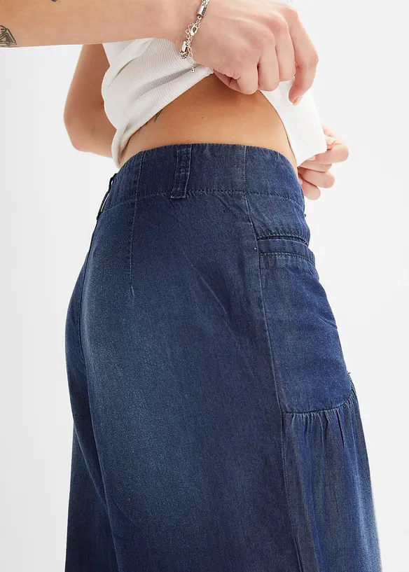 Wide leg jeans van lyocell, bonprix