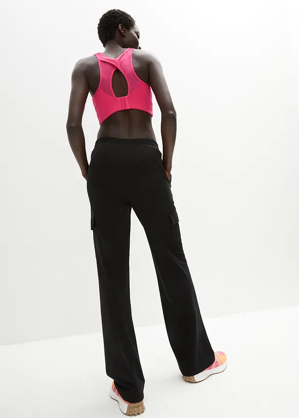 Joggingbroek van een elastisch kantoenmix, bonprix