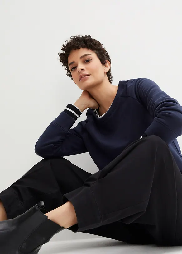 Twill broek van elastische katoenmix, bonprix