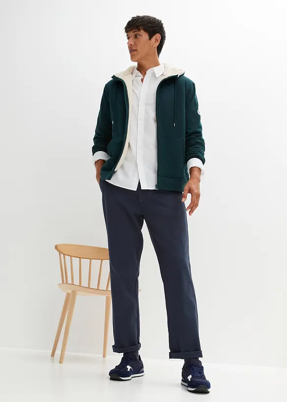 Thermo sweatvest met capuchon en teddy voering, bonprix