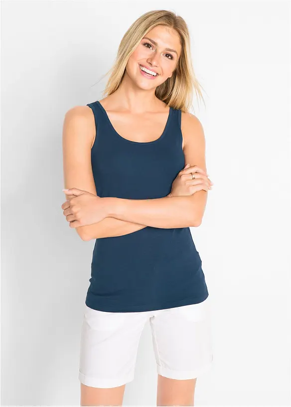 Stretch tanktop (set van 2), bonprix