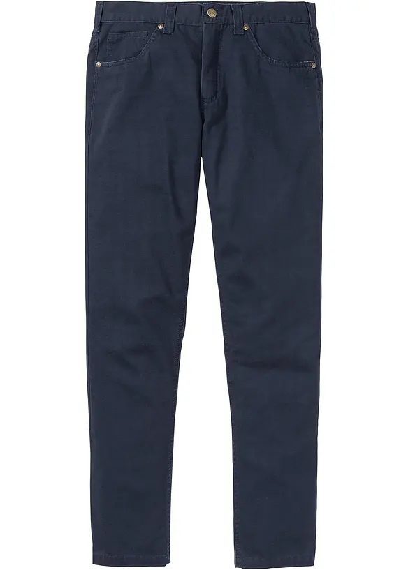 Regular fit twill broek van katoen, straight, bonprix