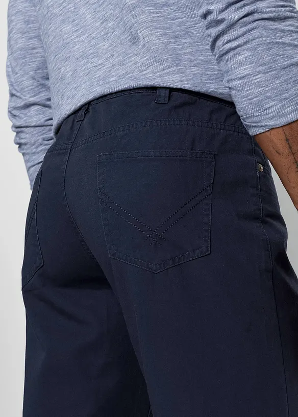 Regular fit twill broek van katoen, straight, bonprix