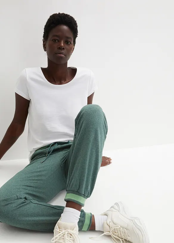 Sweatpants in een katoenmix (set van 2), bonprix