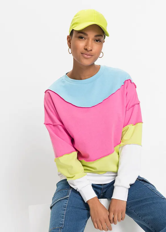 Sweater in een zachte katoenmix, bonprix