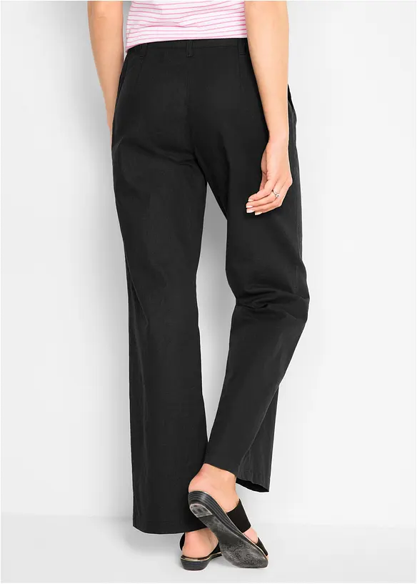 Geweven broek van linnen-katoenmix, bonprix