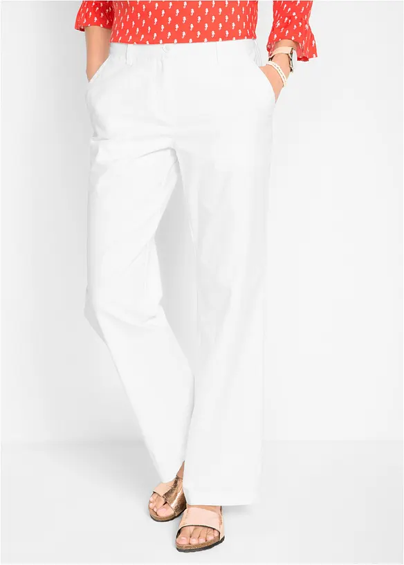 Geweven broek van linnen-katoenmix, bonprix