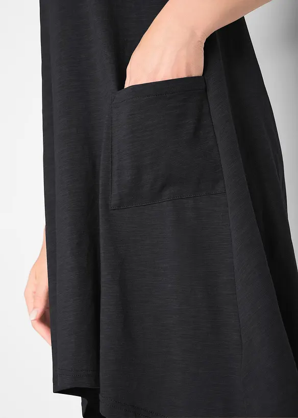Korte, katoenen shirtjurk van slub garen, bonprix
