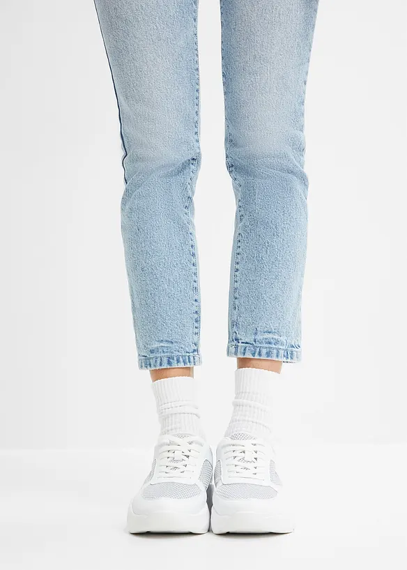 Slim fit jeans mid waist, cropped, bonprix