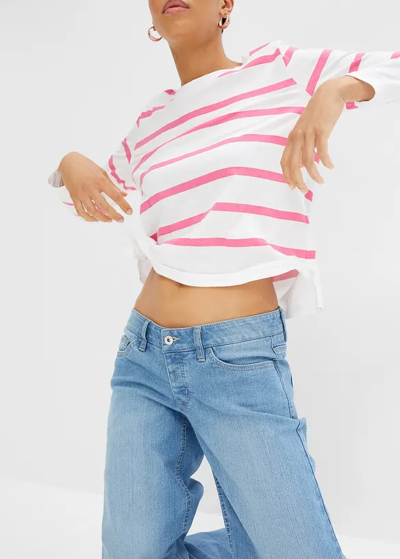 Extra wijde jeans, low waist, bonprix