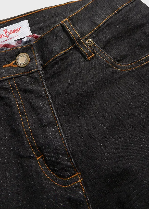 Mid waist stretch jeans, straight, bonprix