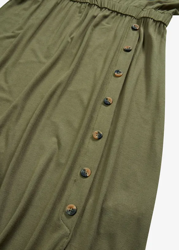 Maxi jurk met knopen, bonprix