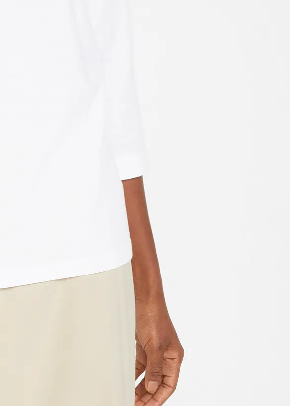 Longsleeve met ronde hals (set van 5), 3/4 mouw, bonprix