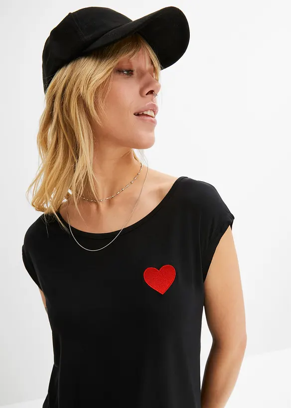 High-low shirt van soepel vallende viscosemix, bonprix