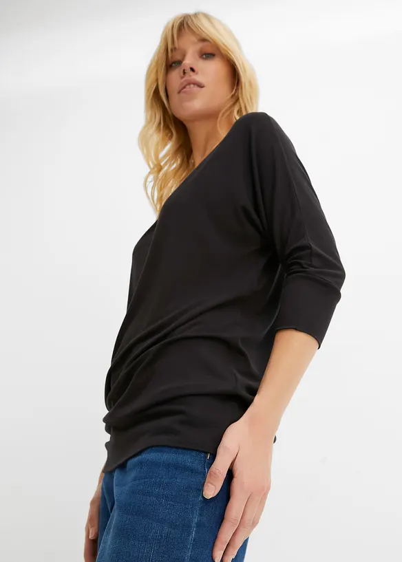 Oversized shirt van soepele viscose, bonprix