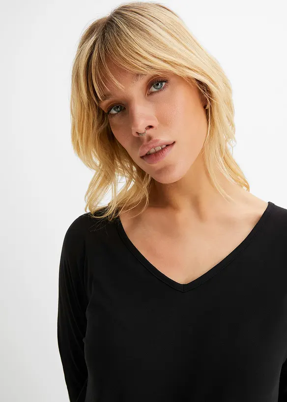 Oversized shirt van soepele viscose, bonprix