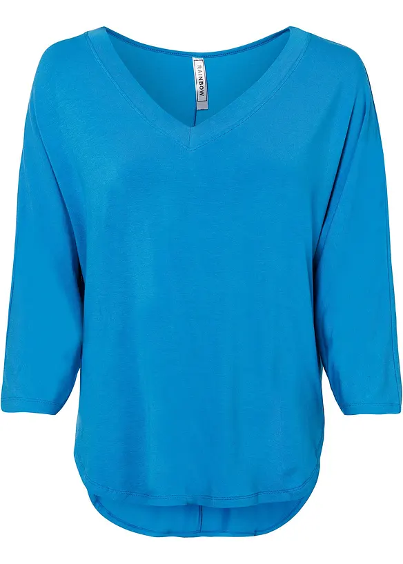 Shirt met 3/4 mouwen in een mix van viscose en elastan, bonprix