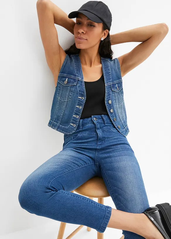 Skinny jeans, high waist, cropped, bonprix