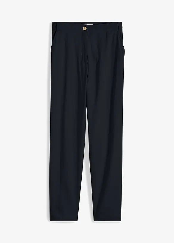 Cropped high waist broek in een linnen-viscosemix, bonprix