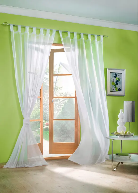 Transparante gordijnen (2 stuks) effen, bonprix
