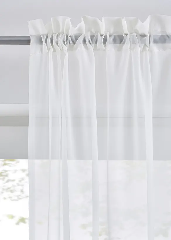 Transparante gordijnen (2 stuks) effen, bonprix