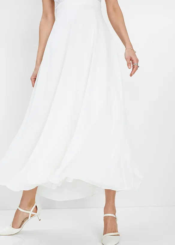 Maxi jurk met pailletten en borduursel, bonprix
