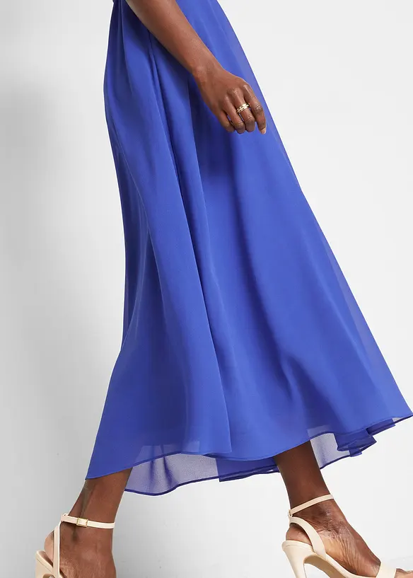 Maxi jurk met pailletten en borduursel, bonprix