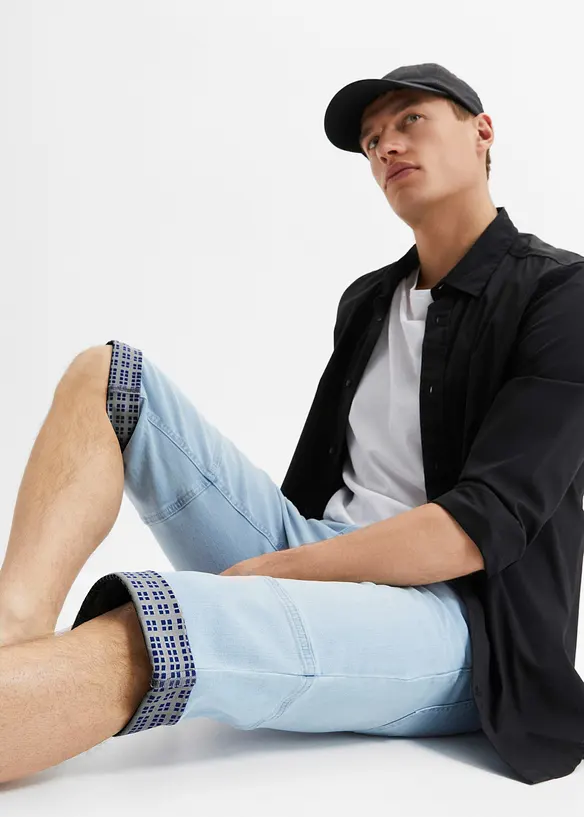 Lange jeans bermuda, regular fit, bonprix