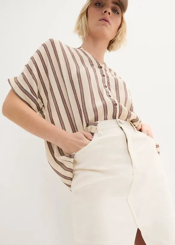 Stretch spijkerrok, midi lengte, John Baner JEANSWEAR