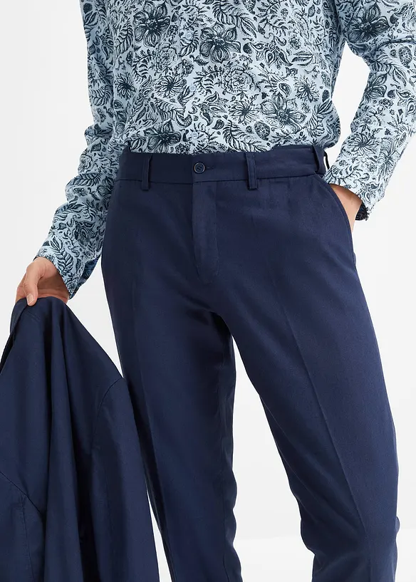 Pak met linnen, slim fit (2-dlg.), bonprix